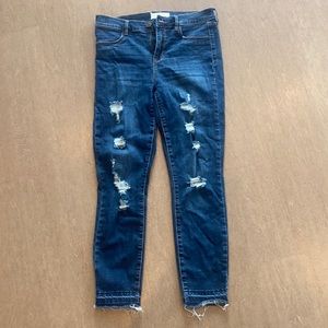 Pacsun High-Rise “Ankle Jegging” Jeans. Slightly Ripped.